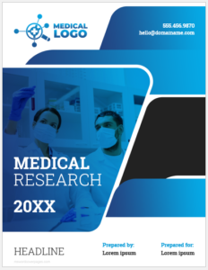 Medical Research Paper Cover Page Design -2 | MS Word Cover Page Templates
