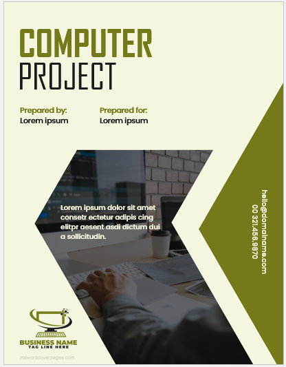 Computer Project Cover Pages Templates | Download Edit Print