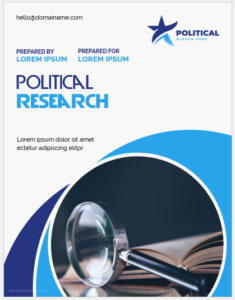 Political research paper cover page