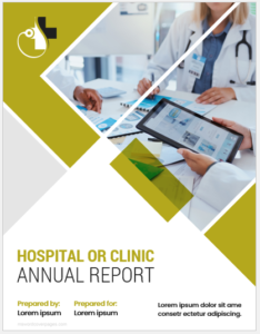 Hospital annual report cover page