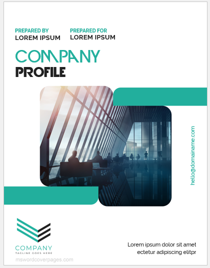 Company profile book cover page
