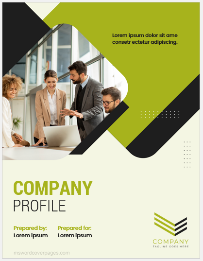 Company profile book cover page