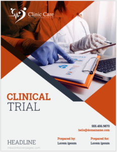 Clinical trial report cover page
