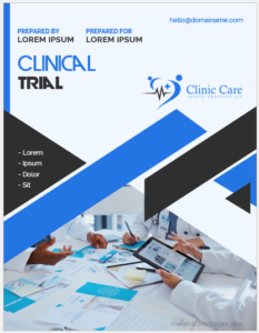 Clinical trial report cover page