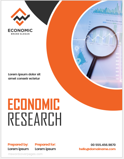 Economic research paper cover page