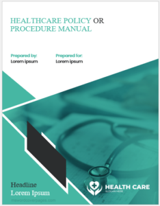 Healthcare Policy/Procedure Manual Cover Page