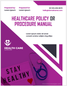 Healthcare Policy/Procedure Manual Cover Page