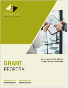 Grant proposal cover page template