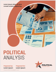 Political Analysis Report Cover Page