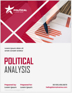 Political Analysis Report Cover Page